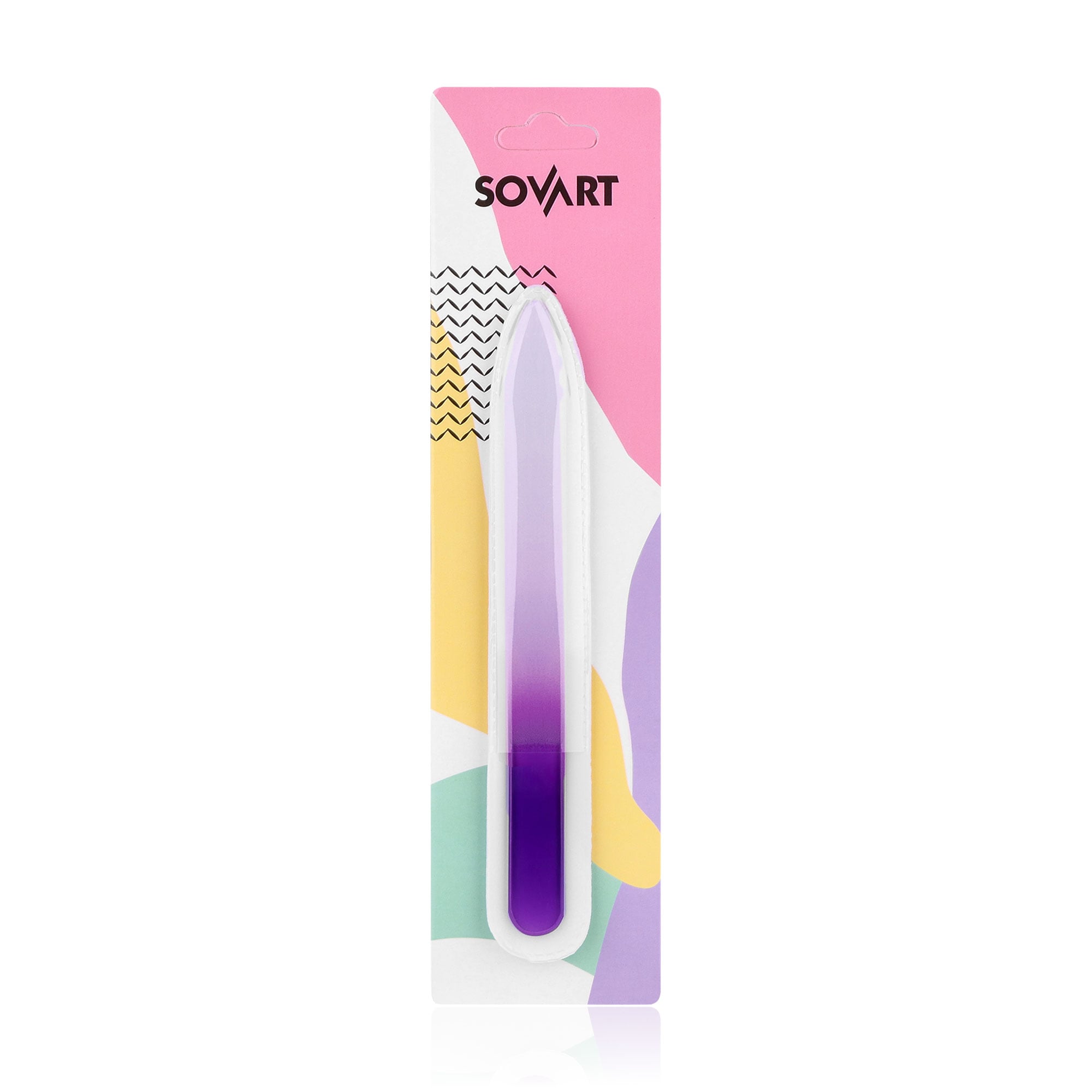 Пилочка для нігтів  Sovart скляна, фіолетова, 14 см